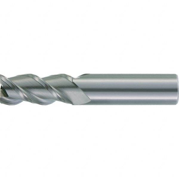 Kennametal - 5/8", 3 Flute, Single End, Solid Carbide, Corner Radius End Mill - 4" OAL, 37° Helix, Right Hand Flute, 2-1/8" LOC, Right Hand Cut - Americas Industrial Supply