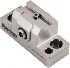 Raptor Workholding - 1-1/4" High x 1" Wide x 2-1/2" Long Dovetail Vise - 3/8" Jaw Opening Capacity, 1/8" High x 1-1/4" Wide Jaw, For 4 & 5 Axis Workholding Systems - Americas Industrial Supply