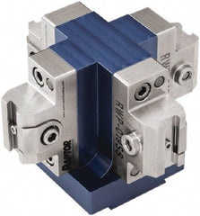 Raptor Workholding - 3.13" High x 4-1/2" Wide x 4-1/2" Long Dovetail Vise - 3/8" Jaw Opening Capacity, 1/8" High x 1-1/4" Wide Jaw, For 4 & 5 Axis Workholding Systems - Americas Industrial Supply