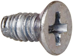 Value Collection - #8-32 UNC Thread, 3/8" OAL, #2 Phillips Drive Steel Thread Cutting Screw - Flat Head, Grade 1016-1024, Point Type F, Zinc-Plated Finish - Americas Industrial Supply
