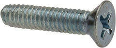 Value Collection - #8-32 UNC Thread, 3/4" OAL, #2 Phillips Drive Steel Thread Cutting Screw - Flat Head, Grade 1016-1024, Point Type F, Zinc-Plated Finish - Americas Industrial Supply