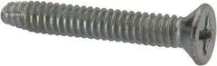 Value Collection - #10-24 UNC Thread, 1-1/4" OAL, #2 Phillips Drive Steel Thread Cutting Screw - Flat Head, Grade 1016-1024, Point Type F, Zinc-Plated Finish - Americas Industrial Supply