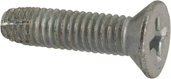 Value Collection - #10-32 UNF Thread, 3/4" OAL, #2 Phillips Drive Steel Thread Cutting Screw - Flat Head, Grade 1016-1024, Point Type F, Zinc-Plated Finish - Americas Industrial Supply
