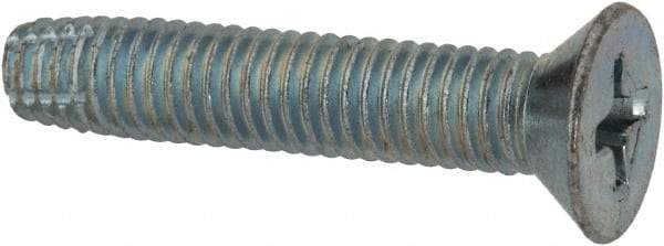 Value Collection - #10-32 UNF Thread, 1" OAL, #2 Phillips Drive Steel Thread Cutting Screw - Flat Head, Grade 1016-1024, Point Type F, Zinc-Plated Finish - Americas Industrial Supply