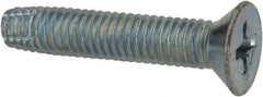 Value Collection - #10-32 UNF Thread, 1" OAL, #2 Phillips Drive Steel Thread Cutting Screw - Flat Head, Grade 1016-1024, Point Type F, Zinc-Plated Finish - Americas Industrial Supply