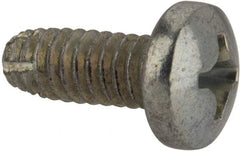 Value Collection - 1/4-20 UNC Thread, 5/8" Length Under Head, #3 Phillips Drive Steel Thread Cutting Screw - Pan Head, Grade 1016-1024, Point Type F, Zinc-Plated Finish - Americas Industrial Supply