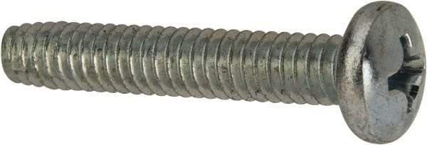 Value Collection - 1/4-20 UNC Thread, 1-1/2" Length Under Head, #3 Phillips Drive Steel Thread Cutting Screw - Pan Head, Grade 1016-1024, Point Type F, Zinc-Plated Finish - Americas Industrial Supply