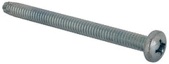 Value Collection - 1/4-20 UNC Thread, 3" Length Under Head, #3 Phillips Drive Steel Thread Cutting Screw - Pan Head, Grade 1016-1024, Point Type F, Zinc-Plated Finish - Americas Industrial Supply