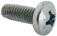 Value Collection - 3/8-16 UNC Thread, 1" Length Under Head, #4 Phillips Drive Steel Thread Cutting Screw - Pan Head, Grade 1016-1024, Point Type F, Zinc-Plated Finish - Americas Industrial Supply