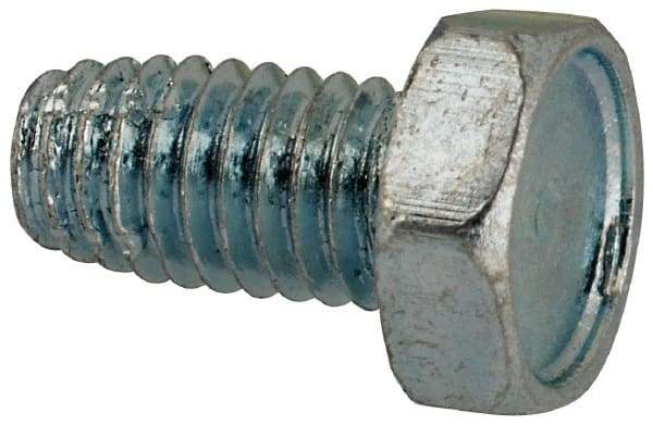 Value Collection - #10-32 UNF Thread, 3/8" Length Under Head, Hex Drive Steel Thread Cutting Screw - Hex Head, Grade 1016-1024, Point Type F, Zinc-Plated Finish - Americas Industrial Supply