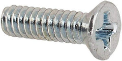 Value Collection - #2-56 UNC, 5/16" OAL Phillips Drive Machine Screw - Flat Head, Grade J82 Steel, Zinc-Plated Finish, Without Washer - Americas Industrial Supply