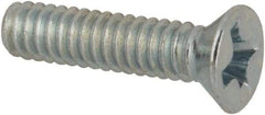 Value Collection - #2-56 UNC, 3/8" OAL Phillips Drive Machine Screw - Flat Head, Grade J82 Steel, Zinc-Plated Finish, Without Washer - Americas Industrial Supply