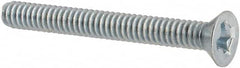 Value Collection - #2-56 UNC, 3/4" OAL Phillips Drive Machine Screw - Flat Head, Grade J82 Steel, Zinc-Plated Finish, Without Washer - Americas Industrial Supply