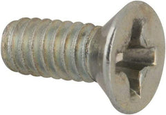 Value Collection - #5-40 UNC, 5/16" OAL Phillips Drive Machine Screw - Flat Head, Grade J82 Steel, Zinc-Plated Finish, Without Washer - Americas Industrial Supply