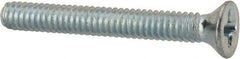 Value Collection - #5-40 UNC, 1" OAL Phillips Drive Machine Screw - Flat Head, Grade J82 Steel, Zinc-Plated Finish, Without Washer - Americas Industrial Supply