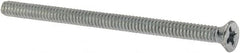 Value Collection - #6-32 UNC, 2-1/4" OAL Phillips Drive Machine Screw - Flat Head, Grade J82 Steel, Zinc-Plated Finish, Without Washer - Americas Industrial Supply