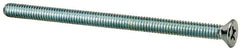 Value Collection - #8-32 UNC, 2-3/4" OAL Phillips Drive Machine Screw - Flat Head, Grade J82 Steel, Zinc-Plated Finish, Without Washer - Americas Industrial Supply