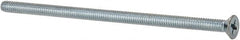 Value Collection - #8-32 UNC, 3-1/2" OAL Phillips Drive Machine Screw - Flat Head, Grade J82 Steel, Zinc-Plated Finish, Without Washer - Americas Industrial Supply