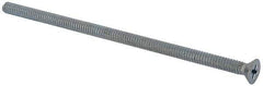 Value Collection - #10-24 UNC, 4-1/2" OAL Phillips Drive Machine Screw - Flat Head, Grade J82 Steel, Zinc-Plated Finish, Without Washer - Americas Industrial Supply