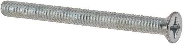 Value Collection - #12-24 UNC, 2-1/2" OAL Phillips Drive Machine Screw - Flat Head, Grade J82 Steel, Zinc-Plated Finish, Without Washer - Americas Industrial Supply