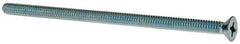 Value Collection - 1/4-20 UNC, 5" OAL Phillips Drive Machine Screw - Flat Head, Grade J82 Steel, Zinc-Plated Finish, Without Washer - Americas Industrial Supply