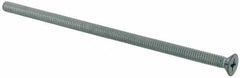 Value Collection - 1/4-20 UNC, 6" OAL Phillips Drive Machine Screw - Flat Head, Grade J82 Steel, Zinc-Plated Finish, Without Washer - Americas Industrial Supply