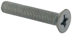 Value Collection - 1/4-28 UNF, 1-1/2" OAL Phillips Drive Machine Screw - Flat Head, Grade J82 Steel, Zinc-Plated Finish, Without Washer - Americas Industrial Supply