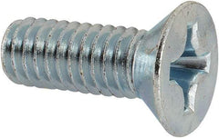 Value Collection - 5/16-18 UNC, 7/8" OAL Phillips Drive Machine Screw - Flat Head, Grade J82 Steel, Zinc-Plated Finish, Without Washer - Americas Industrial Supply