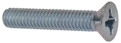 Value Collection - 5/16-18 UNC, 1-3/4" OAL Phillips Drive Machine Screw - Flat Head, Grade J82 Steel, Zinc-Plated Finish, Without Washer - Americas Industrial Supply