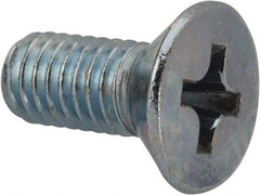 Value Collection - 3/8-16 UNC, 7/8" OAL Phillips Drive Machine Screw - Flat Head, Grade J82 Steel, Zinc-Plated Finish, Without Washer - Americas Industrial Supply