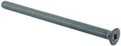 Value Collection - 3/8-16 UNC, 6" OAL Phillips Drive Machine Screw - Flat Head, Grade J82 Steel, Zinc-Plated Finish, Without Washer - Americas Industrial Supply