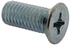 Value Collection - 1/2-13 UNC, 1-1/4" OAL Phillips Drive Machine Screw - Flat Head, Grade J82 Steel, Zinc-Plated Finish, Without Washer - Americas Industrial Supply