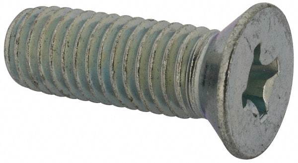 Value Collection - 1/2-13 UNC, 1-1/2" OAL Phillips Drive Machine Screw - Flat Head, Grade J82 Steel, Zinc-Plated Finish, Without Washer - Americas Industrial Supply