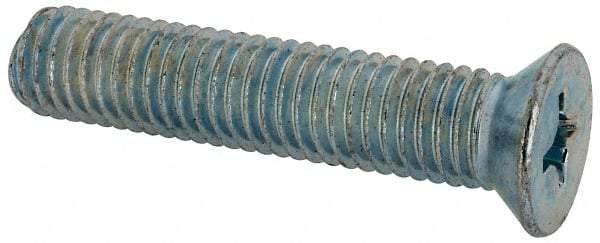 Value Collection - 1/2-13 UNC, 2-1/2" OAL Phillips Drive Machine Screw - Flat Head, Grade J82 Steel, Zinc-Plated Finish, Without Washer - Americas Industrial Supply