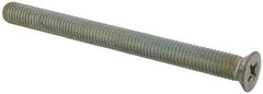 Value Collection - 1/2-13 UNC, 6" OAL Phillips Drive Machine Screw - Flat Head, Grade J82 Steel, Zinc-Plated Finish, Without Washer - Americas Industrial Supply
