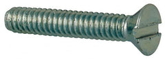 Value Collection - #2-56 UNC, 1/2" OAL Slotted Drive Machine Screw - Flat Head, Grade J82 Steel, Zinc-Plated Finish, Without Washer - Americas Industrial Supply