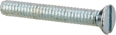 Value Collection - #2-56 UNC, 5/8" OAL Slotted Drive Machine Screw - Flat Head, Grade J82 Steel, Zinc-Plated Finish, Without Washer - Americas Industrial Supply