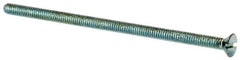 Value Collection - #8-32 UNC, 3-1/2" OAL Slotted Drive Machine Screw - Flat Head, Grade J82 Steel, Zinc-Plated Finish, Without Washer - Americas Industrial Supply