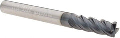 SGS - 1/4", 4 Flute, Single End, Solid Carbide, 0.0150 - 0.0200" Corner Radius End Mill - 2-1/2" OAL, Right Hand Flute, 3/4" LOC, Right Hand Cut - Americas Industrial Supply