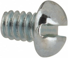Value Collection - #2-56 UNC, 1/8" Length Under Head Slotted Drive Machine Screw - Round Head, Grade J82 Steel, Zinc-Plated Finish, Without Washer - Americas Industrial Supply