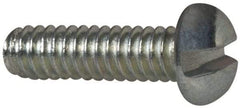 Value Collection - #2-56 UNC, 5/16" Length Under Head Slotted Drive Machine Screw - Round Head, Grade J82 Steel, Zinc-Plated Finish, Without Washer - Americas Industrial Supply