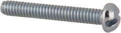 Value Collection - #2-56 UNC, 5/8" Length Under Head Slotted Drive Machine Screw - Round Head, Grade J82 Steel, Zinc-Plated Finish, Without Washer - Americas Industrial Supply