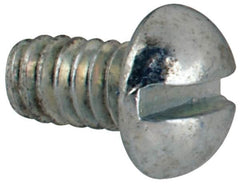 Value Collection - #3-48 UNC, 3/16" Length Under Head Slotted Drive Machine Screw - Round Head, Grade J82 Steel, Zinc-Plated Finish, Without Washer - Americas Industrial Supply