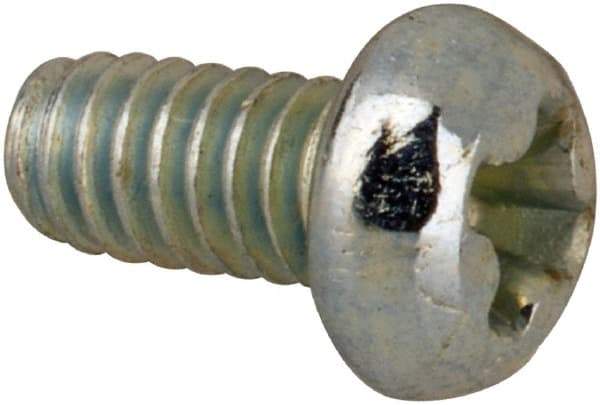 Value Collection - #2-56 UNC, 3/16" Length Under Head Phillips Drive Machine Screw - Round Head, Grade J82 Steel, Zinc-Plated Finish, Without Washer - Americas Industrial Supply