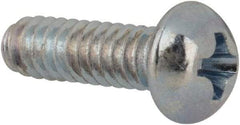 Value Collection - #3-48 UNC, 5/16" Length Under Head Phillips Drive Machine Screw - Round Head, Grade J82 Steel, Zinc-Plated Finish, Without Washer - Americas Industrial Supply