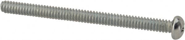 Value Collection - #4-40 UNC, 1-1/2" Length Under Head Phillips Drive Machine Screw - Round Head, Grade J82 Steel, Zinc-Plated Finish, Without Washer - Americas Industrial Supply