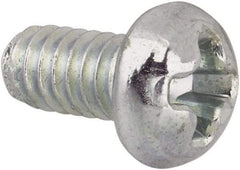 Value Collection - #5-40 UNC, 1/4" Length Under Head Phillips Drive Machine Screw - Round Head, Grade J82 Steel, Zinc-Plated Finish, Without Washer - Americas Industrial Supply