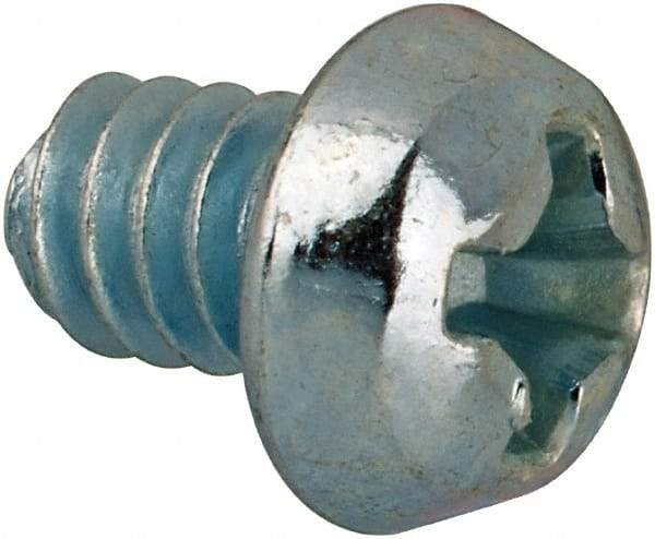 Value Collection - #6-32 UNC, 3/16" Length Under Head Phillips Drive Machine Screw - Round Head, Grade J82 Steel, Zinc-Plated Finish, Without Washer - Americas Industrial Supply