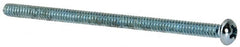 Value Collection - #6-32 UNC, 2-1/2" Length Under Head Phillips Drive Machine Screw - Round Head, Grade J82 Steel, Zinc-Plated Finish, Without Washer - Americas Industrial Supply