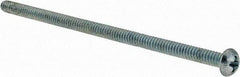 Value Collection - #6-32 UNC, 3" Length Under Head Phillips Drive Machine Screw - Round Head, Grade J82 Steel, Zinc-Plated Finish, Without Washer - Americas Industrial Supply